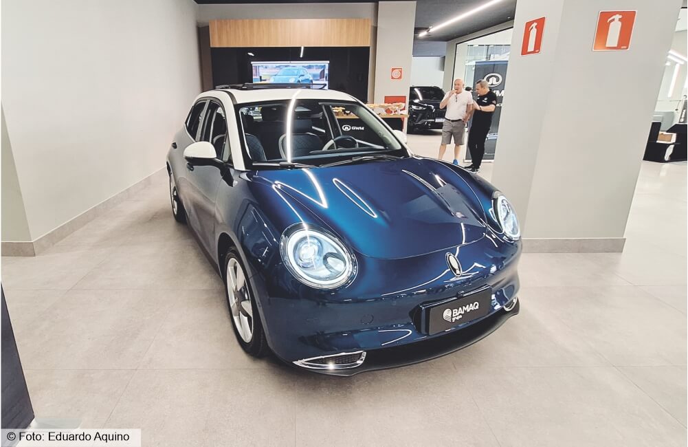 O compacto elétrico  GWM Ora 3 já está em BH