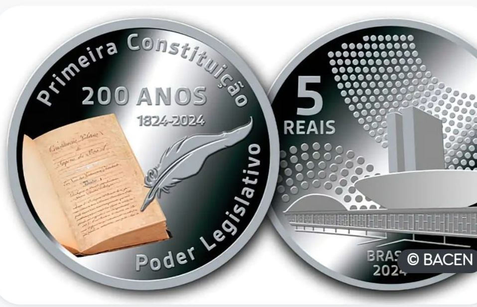 Os colecionadores poderão comprar  uma moeda de prata em comemoração aos 200 anos da primeira Constituição brasileira.