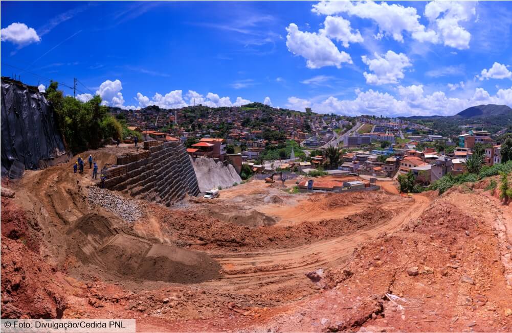 Nova Lima: obra de contenção da voçoroca segue em ritmo acelerado