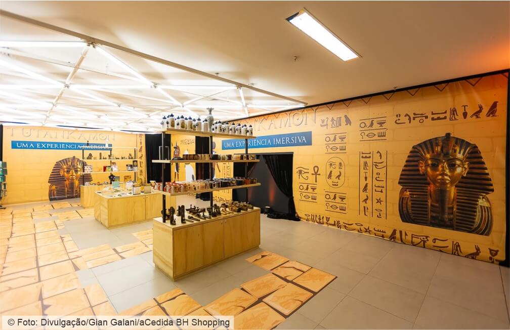 Exposição no BH Shopping mergulha nos mistérios do Egito Antigo