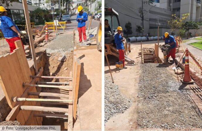 Prefeitura retoma a obra da rede de drenagem na Rua Veredas, no Vila da Serra